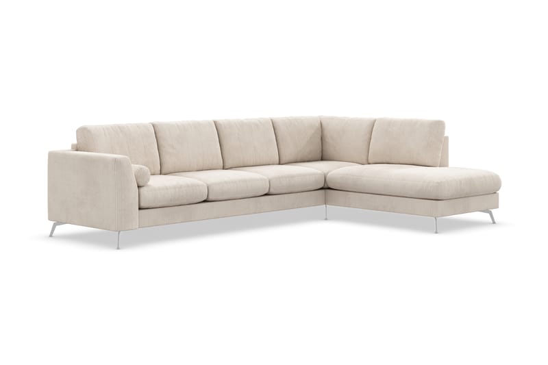 Ocean Lyx 4-sits Högervänd L-formad Schäslongsoffa i Manchester - Beige - Möbler - Soffa - Divansoffor & schäslongsoffa