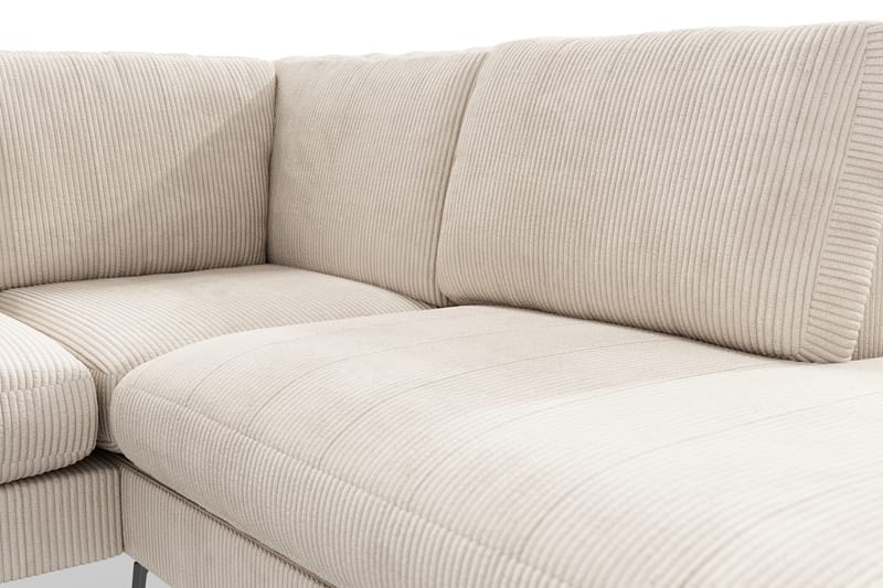 Ocean Lyx 4-sits Högervänd L-formad Schäslongsoffa i Manchester - Beige - Möbler - Soffa - Divansoffor & schäslongsoffa