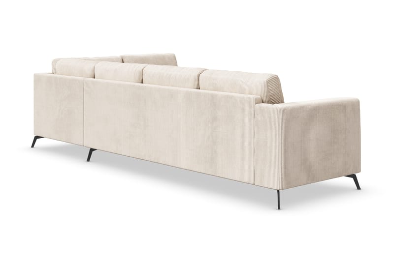 Ocean Lyx 4-sits Högervänd L-formad Schäslongsoffa i Manchester - Beige - Möbler - Soffa - Divansoffor & schäslongsoffa - 4 sits soffa med divan