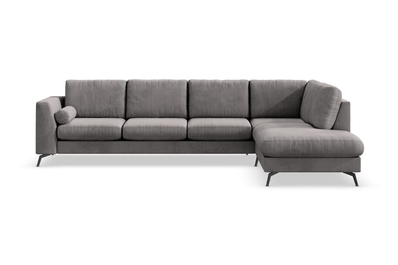 Ocean Lyx 4-sits Högervänd L-formad Schäslongsoffa i Manchester - Mörkgrå - Möbler - Soffa - Divansoffor & schäslongsoffa
