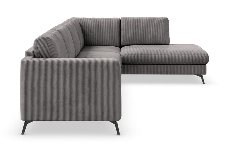 Ocean Lyx 4-sits Högervänd L-formad Schäslongsoffa i Manchester - Mörkgrå - Möbler - Soffa - Divansoffor & schäslongsoffa