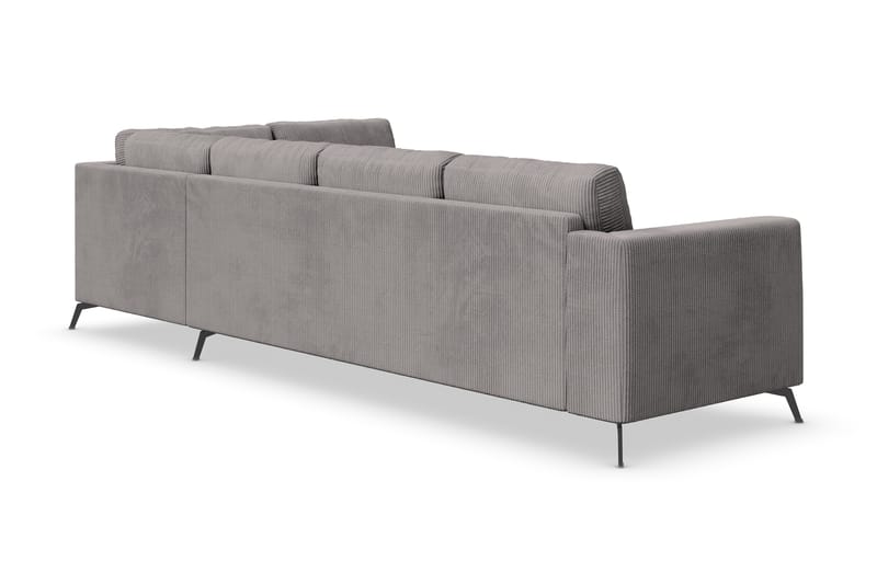Ocean Lyx 4-sits Högervänd L-formad Schäslongsoffa i Manchester - Mörkgrå - Möbler - Soffa - Divansoffor & schäslongsoffa