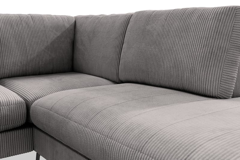 Ocean Lyx 4-sits Högervänd L-formad Schäslongsoffa i Manchester - Mörkgrå - Möbler - Soffa - Divansoffor & schäslongsoffa