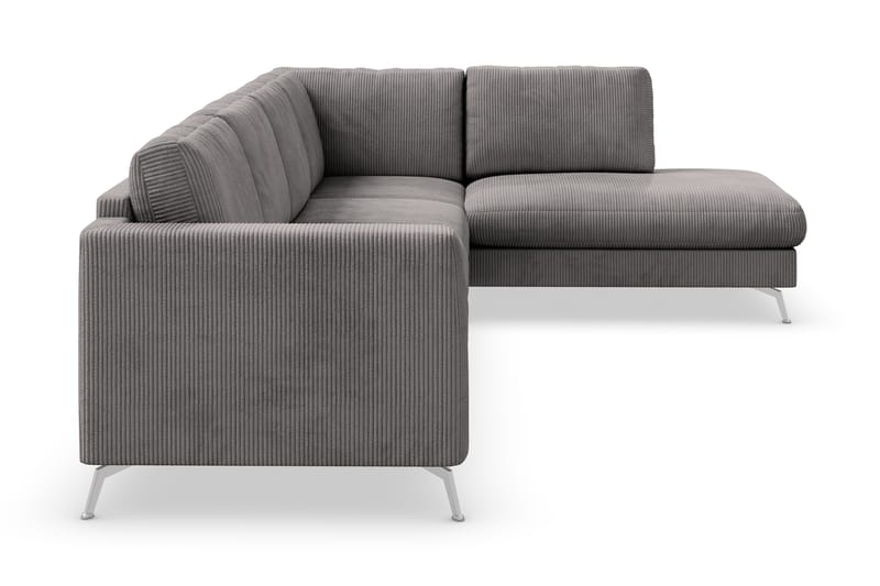Ocean Lyx 4-sits Högervänd L-formad Schäslongsoffa i Manchester - Mörkgrå - Möbler - Soffa - Divansoffor & schäslongsoffa