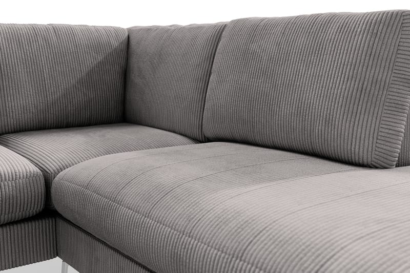 Ocean Lyx 4-sits Högervänd L-formad Schäslongsoffa i Manchester - Mörkgrå - Möbler - Soffa - Divansoffor & schäslongsoffa