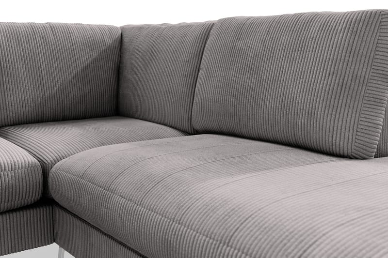 Ocean Lyx 4-sits Högervänd L-formad Schäslongsoffa i Manchester - Mörkgrå - Möbler - Soffa - Divansoffor & schäslongsoffa - 4 sits soffa med divan