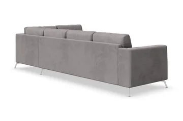 Ocean Lyx 4-sits Högervänd L-formad Schäslongsoffa i Manchester - Mörkgrå - Möbler - Soffa - Divansoffor & schäslongsoffa