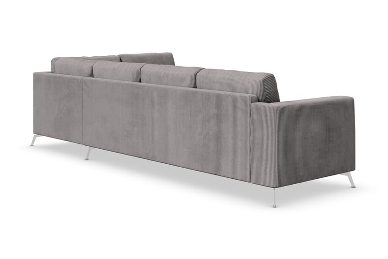 Ocean Lyx 4-sits Högervänd L-formad Schäslongsoffa i Manchester - Mörkgrå - Möbler - Soffa - Divansoffor & schäslongsoffa - 4 sits soffa med divan