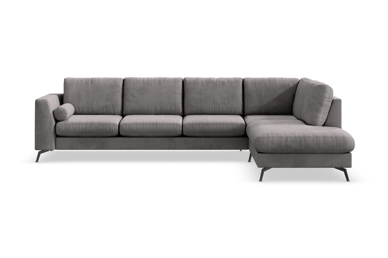 Ocean Lyx 4-sits Högervänd L-formad Schäslongsoffa i Manchester - Mörkgrå - Möbler - Soffa - Divansoffor & schäslongsoffa - 4 sits soffa med divan