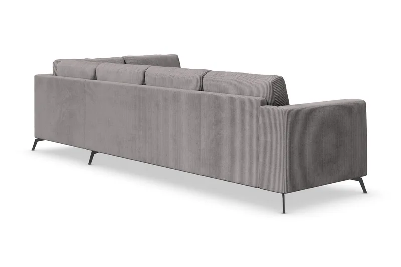 Ocean Lyx 4-sits Högervänd L-formad Schäslongsoffa i Manchester - Mörkgrå - Möbler - Soffa - Divansoffor & schäslongsoffa - 4 sits soffa med divan