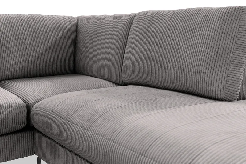 Ocean Lyx 4-sits Högervänd L-formad Schäslongsoffa i Manchester - Mörkgrå - Möbler - Soffa - Divansoffor & schäslongsoffa - 4 sits soffa med divan