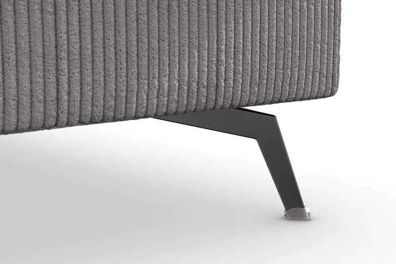 Ocean Lyx 4-sits Högervänd L-formad Schäslongsoffa i Manchester - Mörkgrå - Möbler - Soffa - Divansoffor & schäslongsoffa - 4 sits soffa med divan