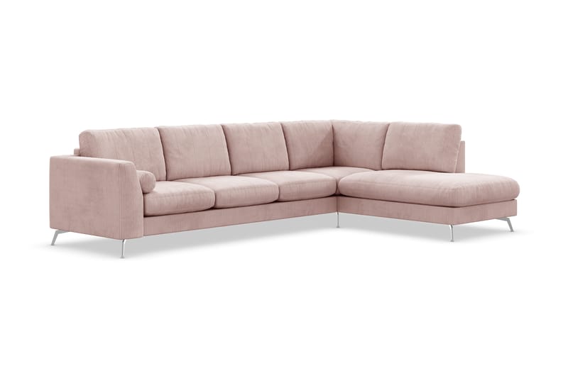 Ocean Lyx 4-sits Högervänd L-formad Schäslongsoffa i Manchester - Rosa - Möbler - Soffa - Divansoffor & schäslongsoffa - 4 sits soffa med divan