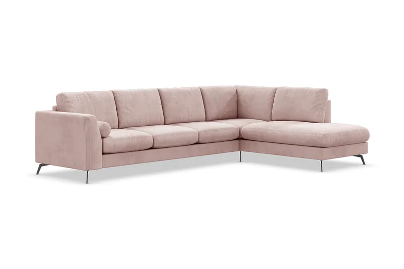 Ocean Lyx 4-sits Högervänd L-formad Schäslongsoffa i Manchester - Rosa - Möbler - Soffa - Divansoffor & schäslongsoffa - 4 sits soffa med divan