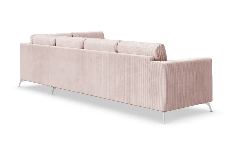 Ocean Lyx 4-sits Högervänd L-formad Schäslongsoffa i Manchester - Rosa - Möbler - Soffa - Divansoffor & schäslongsoffa - 4 sits soffa med divan