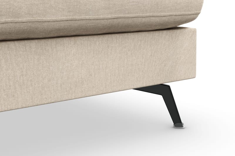 Ocean Lyx 4-sits Högervänd L-formad Schäslongsoffa i Sammet - Beige - Möbler - Soffa - Divansoffor & schäslongsoffa - 4 sits soffa med divan