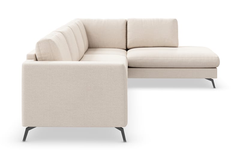 Ocean Lyx 4-sits Högervänd L-formad Schäslongsoffa i Tyg - Beige - Möbler - Soffa - Divansoffor & schäslongsoffa