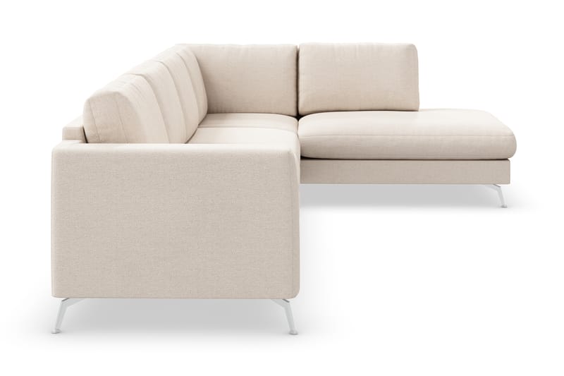 Ocean Lyx 4-sits Högervänd L-formad Schäslongsoffa i Tyg - Beige - Möbler - Soffa - Divansoffor & schäslongsoffa