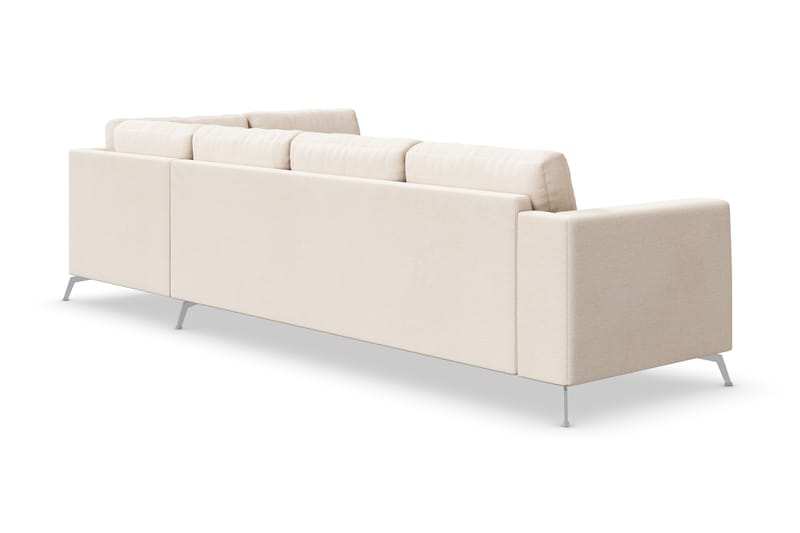 Ocean Lyx 4-sits Högervänd L-formad Schäslongsoffa i Tyg - Beige - Möbler - Soffa - Divansoffor & schäslongsoffa