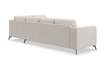 Ocean Lyx 4-sits Högervänd L-formad Schäslongsoffa i Tyg - Beige - Möbler - Soffa - Divansoffor & schäslongsoffa