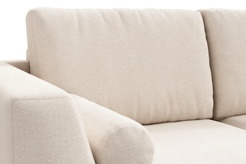 Ocean Lyx 4-sits Högervänd L-formad Schäslongsoffa i Tyg - Beige - Möbler - Soffa - Divansoffor & schäslongsoffa - 4 sits soffa med divan