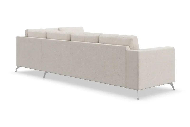 Ocean Lyx 4-sits Högervänd L-formad Schäslongsoffa i Tyg - Beige - Möbler - Soffa - Divansoffor & schäslongsoffa - 4 sits soffa med divan