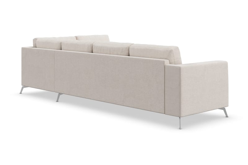 Ocean Lyx 4-sits Högervänd L-formad Schäslongsoffa i Tyg - Beige - Möbler - Soffa - Divansoffor & schäslongsoffa - 4 sits soffa med divan