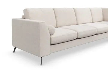 Ocean Lyx 4-sits Högervänd L-formad Schäslongsoffa i Tyg - Beige - Möbler - Soffa - Divansoffor & schäslongsoffa