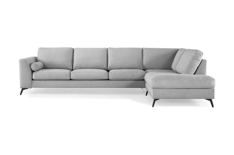 Ocean Lyx 4-sits Högervänd L-formad Schäslongsoffa i Tyg - Grå - Möbler - Soffa - Divansoffor & schäslongsoffa