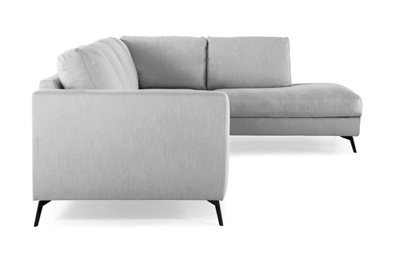 Ocean Lyx 4-sits Högervänd L-formad Schäslongsoffa i Tyg - Grå - Möbler - Soffa - Divansoffor & schäslongsoffa