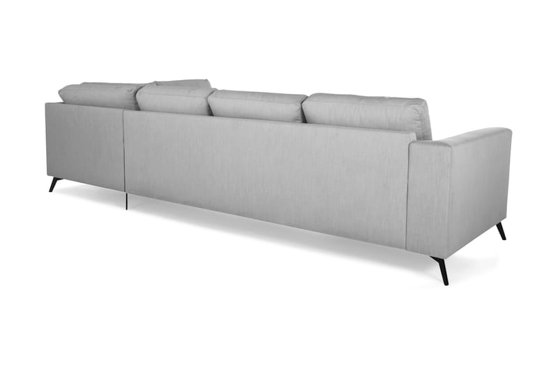 Ocean Lyx 4-sits Högervänd L-formad Schäslongsoffa i Tyg - Grå - Möbler - Soffa - Divansoffor & schäslongsoffa