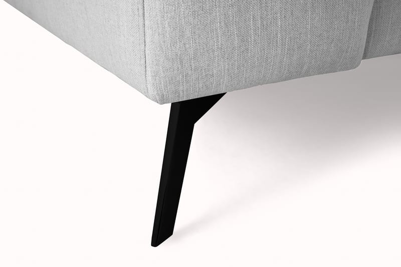 Ocean Lyx 4-sits Högervänd L-formad Schäslongsoffa i Tyg - Grå - Möbler - Soffa - Divansoffor & schäslongsoffa
