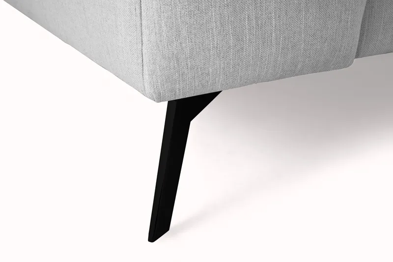 Ocean Lyx 4-sits Högervänd L-formad Schäslongsoffa i Tyg - Grå - Möbler - Soffa - Divansoffor & schäslongsoffa - 4 sits soffa med divan