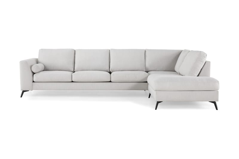 Ocean Lyx 4-sits Högervänd L-formad Schäslongsoffa i Tyg - Ljusgrå - Möbler - Soffa - Divansoffor & schäslongsoffa