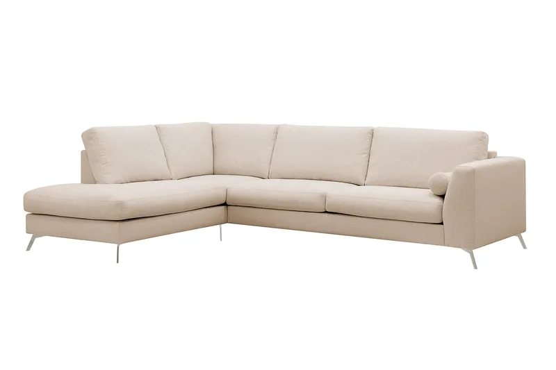 Ocean Lyx 4-sits Soffa med Schäslong Vänster - Beige - Möbler - Soffa - Divansoffor & schäslongsoffa