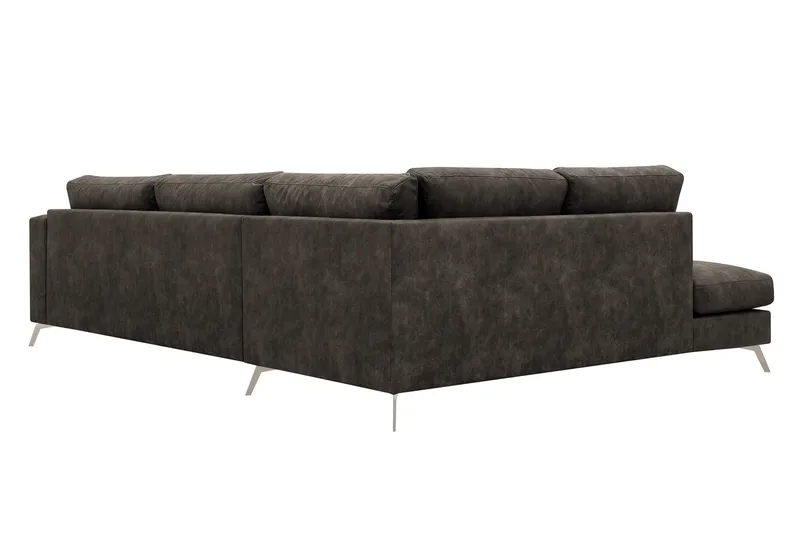 Ocean Lyx 4-sits Soffa med Schäslong Vänster - Brun - Möbler - Soffa - Divansoffor & schäslongsoffa