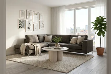 Ocean Lyx 4-sits Soffa med Schäslong Vänster - Brun - Möbler - Soffa - Divansoffor & schäslongsoffa