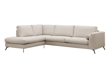 Ocean Lyx 4-sits Soffa med Schäslong Vänster - Greige - Möbler - Soffa - Divansoffor & schäslongsoffa