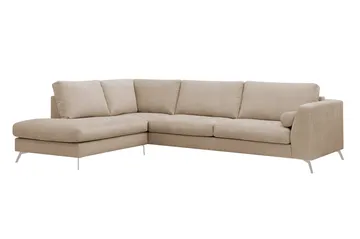 Ocean Lyx 4-sits Soffa med Schäslong Vänster - Ljusbrun - Möbler - Soffa - Divansoffor & schäslongsoffa