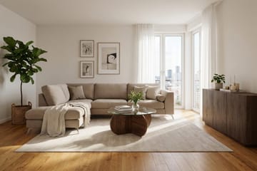 Ocean Lyx 4-sits Soffa med Schäslong Vänster - Ljusbrun - Möbler - Soffa - Divansoffor & schäslongsoffa