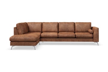 Ocean Lyx 4-sits Vänstervänd L-formad Schäslongsoffa i Konstläder
