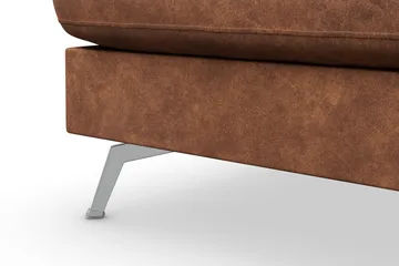 Ocean Lyx 4-sits Vänstervänd L-formad Schäslongsoffa i Konstläder - Brun - Möbler - Soffa - Divansoffor & schäslongsoffa