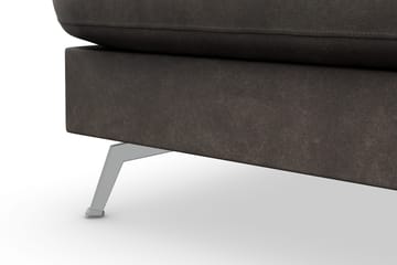 Ocean Lyx 4-sits Vänstervänd L-formad Schäslongsoffa i Konstläder - Mörkgrå - Möbler - Soffa - Divansoffor & schäslongsoffa