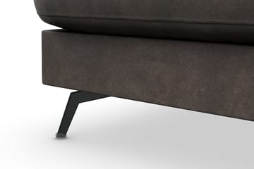 Ocean Lyx 4-sits Vänstervänd L-formad Schäslongsoffa i Konstläder - Mörkgrå - Möbler - Soffa - Divansoffor & schäslongsoffa