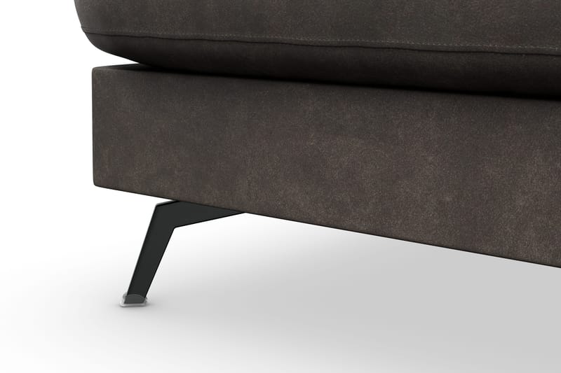 Ocean Lyx 4-sits Vänstervänd L-formad Schäslongsoffa i Konstläder - Mörkgrå - Möbler - Soffa - Divansoffor & schäslongsoffa - 4 sits soffa med divan