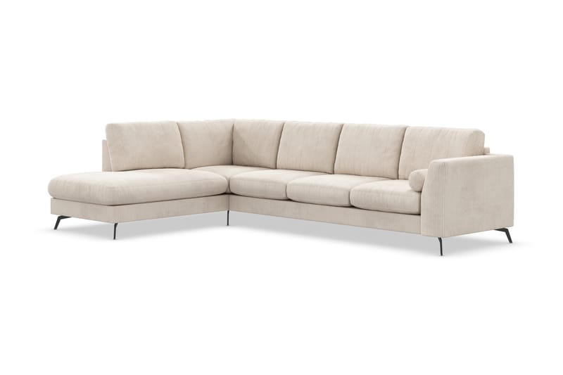 Ocean Lyx 4-sits Vänstervänd L-formad Schäslongsoffa i Manchester - Beige - Möbler - Soffa - Divansoffor & schäslongsoffa