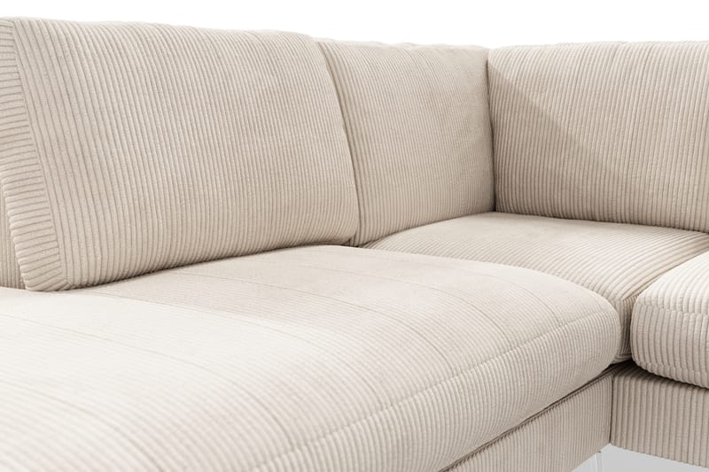 Ocean Lyx 4-sits Vänstervänd L-formad Schäslongsoffa i Manchester - Beige - Möbler - Soffa - Divansoffor & schäslongsoffa