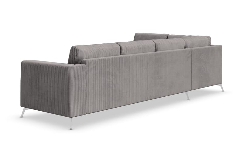 Ocean Lyx 4-sits Vänstervänd L-formad Schäslongsoffa i Manchester - Mörkgrå - Möbler - Soffa - Divansoffor & schäslongsoffa