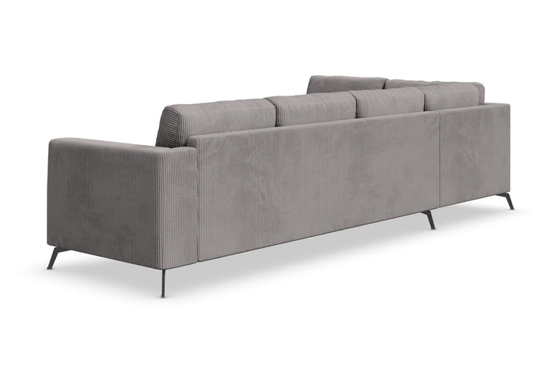 Ocean Lyx 4-sits Vänstervänd L-formad Schäslongsoffa i Manchester - Mörkgrå - Möbler - Soffa - Divansoffor & schäslongsoffa