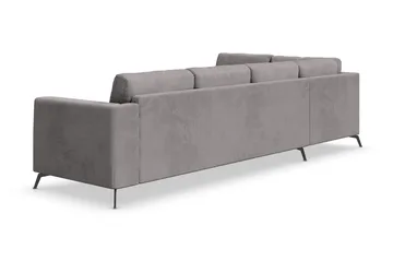 Ocean Lyx 4-sits Vänstervänd L-formad Schäslongsoffa i Manchester - Mörkgrå - Möbler - Soffa - Divansoffor & schäslongsoffa